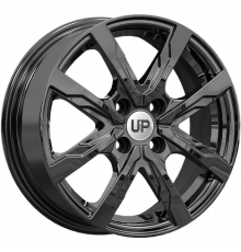 Диск легкосплавный Диск Wheels UP Up122 6x15 4x100 ЕТ40 D60.1 Черный глянцевый